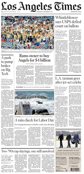 Cover of Los Angeles Times