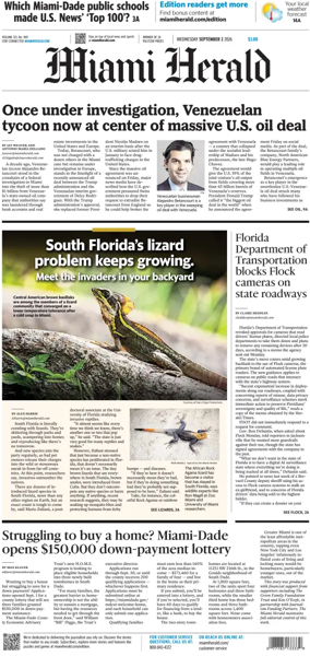 Cover of Miami Herald