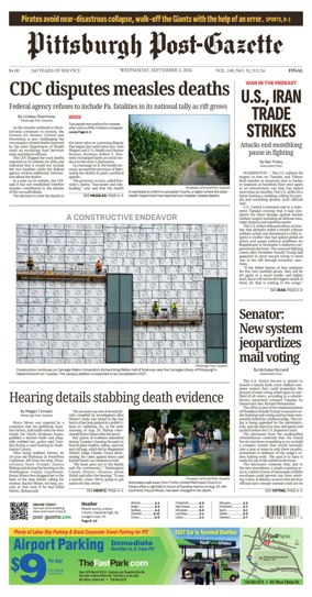 Cover of Pittsburgh Post-Gazette