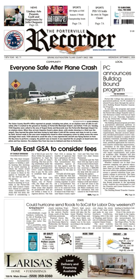 Cover of Porterville Recorder