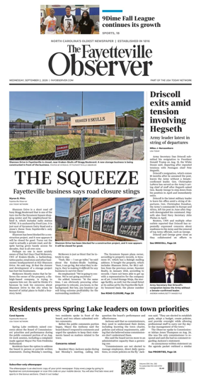 Cover of The Fayetteville Observer