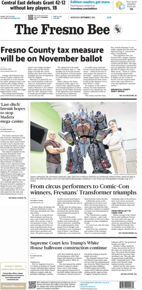 Cover of The Fresno Bee