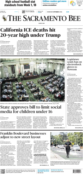 Cover of The Sacramento Bee