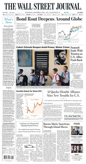 Cover of The Wall Street Journal