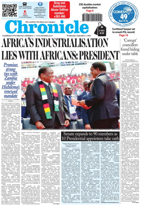 Cover of Chronicle (Zimbabwe)