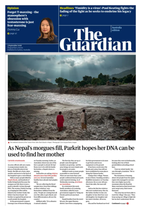 Cover of The Guardian Australia