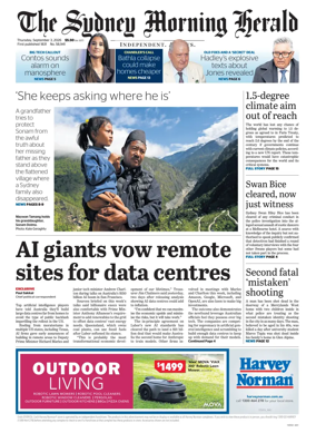 Cover of The Sydney Morning Herald