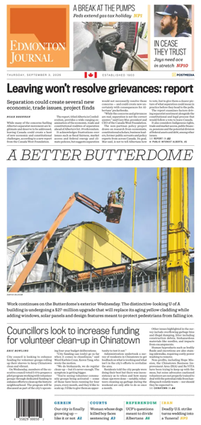 Cover of Edmonton Journal