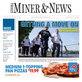Cover of Kenora Daily Miner and News