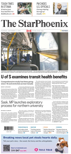Cover of Saskatoon StarPhoenix