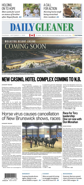 Cover of The Daily Gleaner