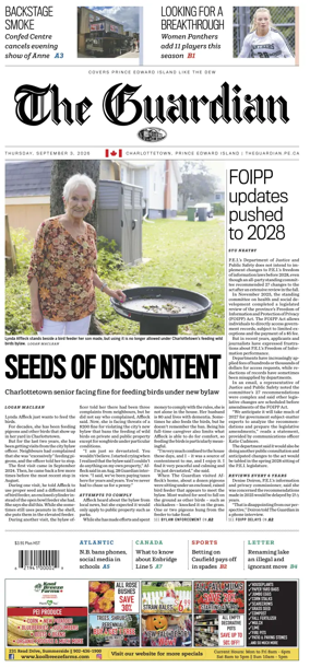 Cover of The Guardian (Charlottetown)