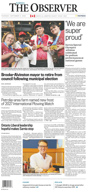 Cover of The Observer (Sarnia)