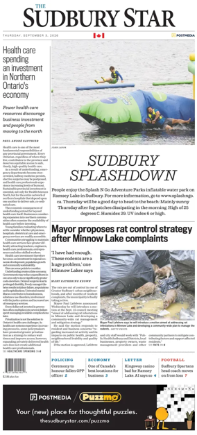 Cover of The Sudbury Star