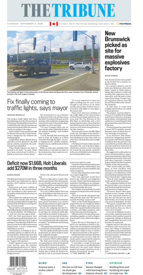 Cover of The Tribune (New Brunswick)