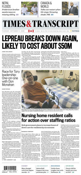 Cover of Times & Transcript