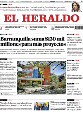 Cover of El Heraldo (Colombia)