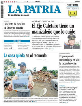Cover of La Patria (Colombia)