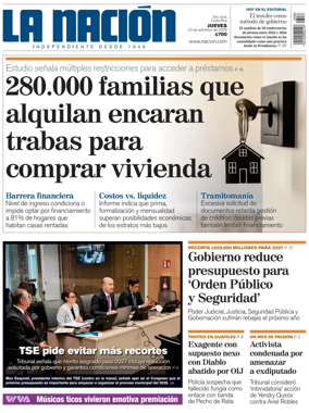 Cover of La Nacion (Costa Rica)