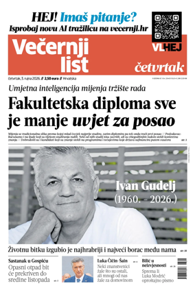 Cover of Vecernji list - Hrvatska