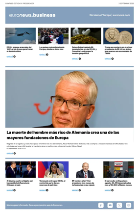 Cover of Euronews Business (Spanish) Compiled Edition