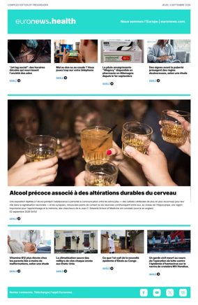 Cover of Euronews Health (French)