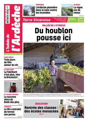 Cover of L'Hebdo de l'Ardeche – edition centre