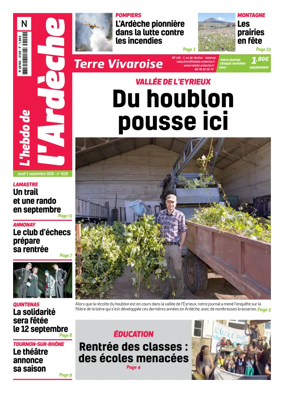 Cover of L'Hebdo de l'Ardeche – edition Nord