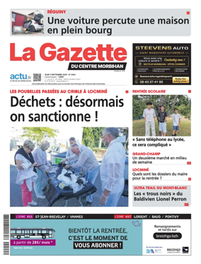 Cover of La Gazette du Centre Morbihan