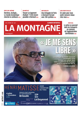Cover of La Montagne (Clermont-Metropole)