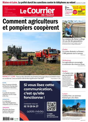 Cover of Le Courrier de l’Ouest (Cholet)