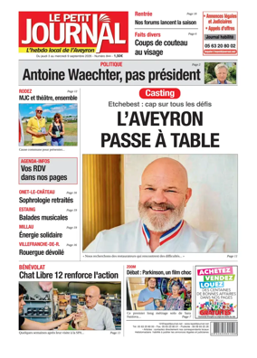 Cover of Le Petit Journal - L'hebdo local de l'Aveyron
