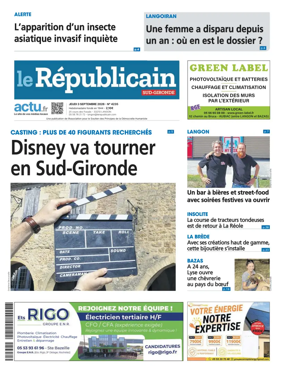Cover of Le Republicain (Sud-Gironde)