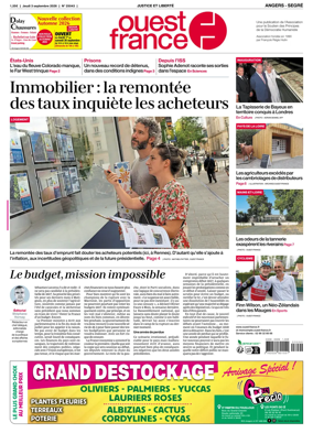 Cover of Ouest France (Angers / Segre)