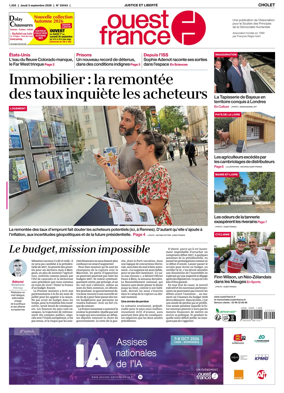 Cover of Ouest France (Cholet)