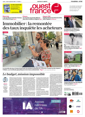 Cover of Ouest-France (Fougeres Vitre)