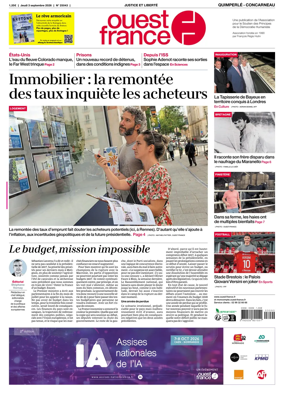 Cover of Ouest-France (Quimperle Concarneau)