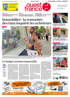 Cover of Ouest France (Saint-Nazaire La Baule Guerande)