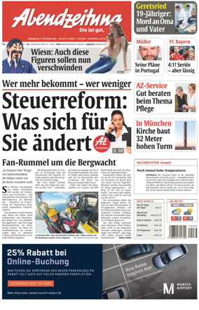 Cover of Abendzeitung Munchen