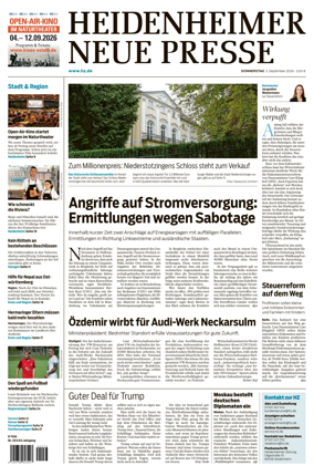 Cover of Heidenheimer Neue Presse