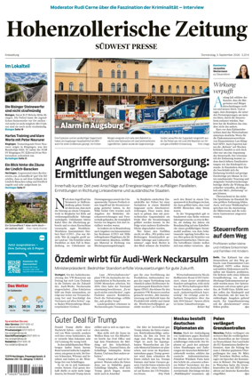 Cover of Hohenzollerische Zeitung