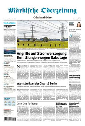 Cover of Markische Oderzeitung Oderland-Echo