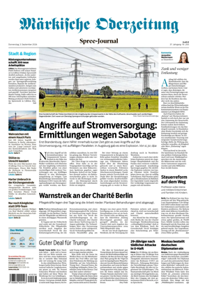 Cover of Markische Oderzeitung Spree-Journal
