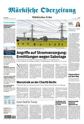Cover of Markische Oderzeitung Strausberg