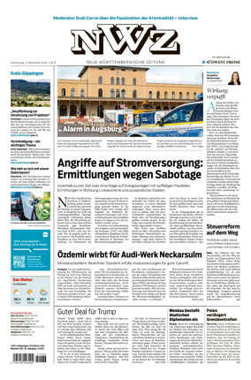 Cover of NWZ – Neue Wurttembergische Zeitung