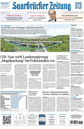 Cover of Saarbruecker Zeitung