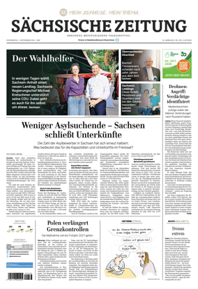 Cover of Sachsische Zeitung (Dresden)