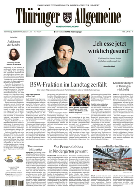 Cover of Thuringer Allgemeine (Arnstadt und Ilmenauz)