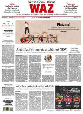 Cover of Westdeutsche Allgemeine Zeitung (Bochum)
