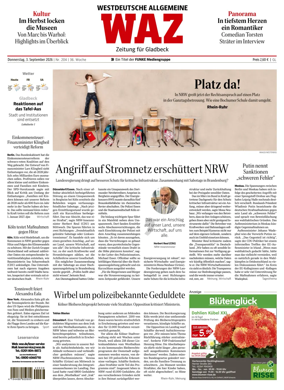 Cover of Westdeutsche Allgemeine Zeitung (Gladbeck)